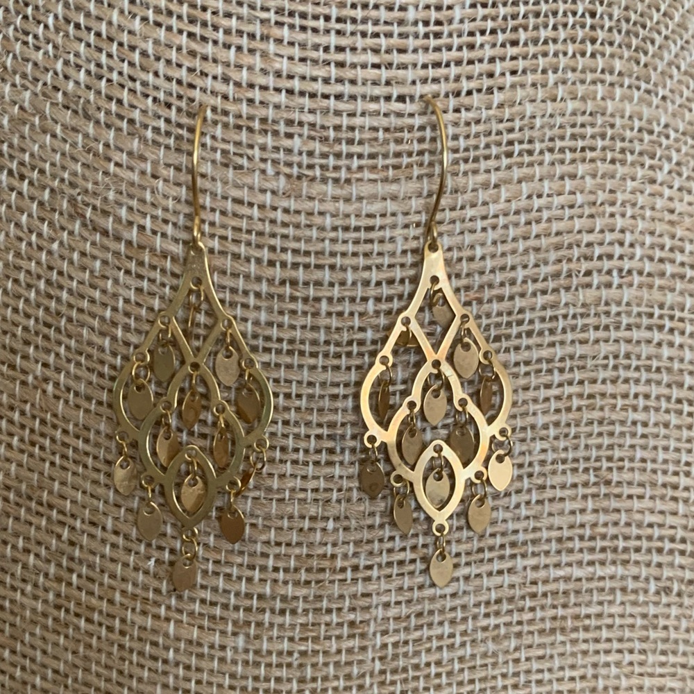 10 k small dangle earrings